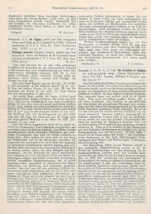 311-312 [Rezension] Jalaguier, Paul F., De l‘Eglise