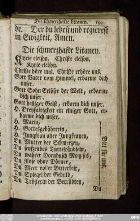 Die schmerzhafte Litaney.