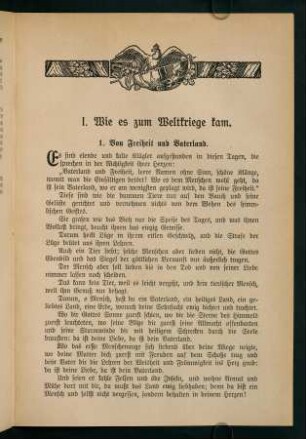 1-16, I. Wie es zum Weltkriege kam