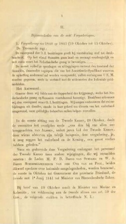 II. Bijzonderheden van de acht vergaderigen