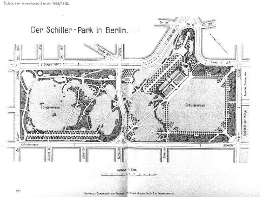 Tafel: Der Schiller-Park in Berlin