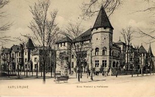 Postkartenalbum. "Karlsruhe". Ecke Westendstraße (Reinhold-Frank-Straße)/Hoffstraße
