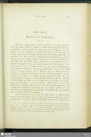 Fünftes Kapitel. Rafael's Jugend