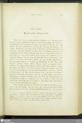Fünftes Kapitel. Rafael's Jugend