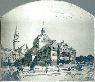 Billing, Hermann; Kiel (Schleswig-Holstein); Rathaus - Perspektive