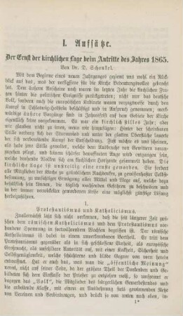 3-29 Der Ernst der kirchlichen Lage beim Antritte des Jahres 1865
