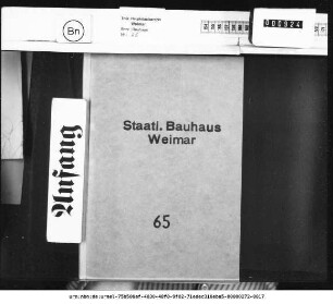 Verkauf des Buches "Staatliches Bauhaus in Weimar 1919-1923" und der vom Bauhaus herausgegebenen Kunstmappe "Neue Europäische Graphik"