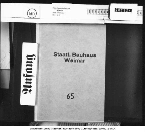 Verkauf des Buches "Staatliches Bauhaus in Weimar 1919-1923" und der vom Bauhaus herausgegebenen Kunstmappe "Neue Europäische Graphik"