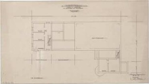 Gsaenger, Gustav; Lenggries (Bayern); Ländliche Kaffeepension mit Hühnerhaus, Frau Messmer - Erweiterung (Grundriss Keller)