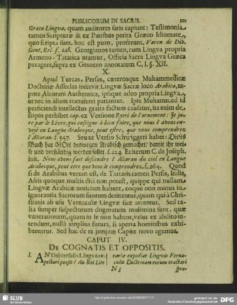 Caput IV. De Cognatis Et Oppositis