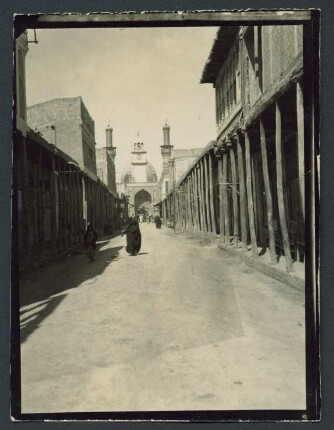Eingangsstraße zum schiitischen Heiligtum des Abbas in Kerbala bei Bagdad (Karbala Wahhabi Sack Mosche)