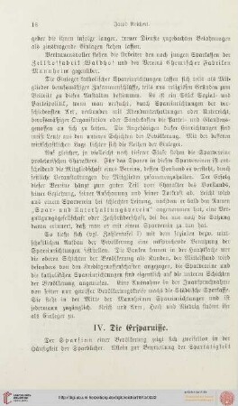 IV. Die Ersparnisse