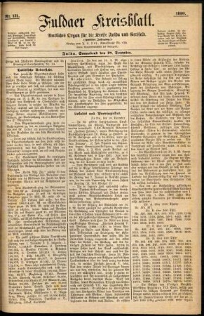 Erste Ausgabe vom Samstag, den 18. Dezember 1880.