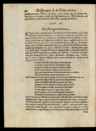 Cap. VI. De Peregrinatione.