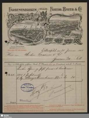 Farbenfabriken vorm. Friedr. Bayer & Co., Elberfeld : Rechnung