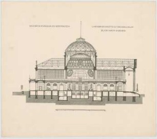 Thiersch, Friedrich von; Wiesbaden; Kurhaus - Wandelhalle (Längsschnitt)