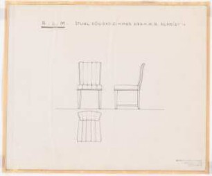 Reichsluftfahrtministerium, Berlin: Zimmer Abteilungsleiter M[inister-].R[at]. Scheidt Q2R: Stuhl Ansichten, Aufsicht