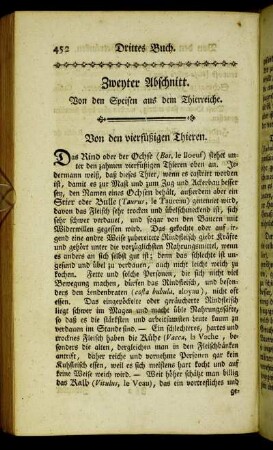 Von den vierfüßigen Thieren
