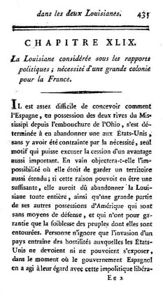 La Louisiane considérée sous les rapports politiques ; nécessité d'une grande colonie pour la France,