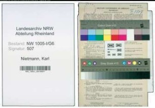 Entnazifizierung Karl Nietmann , geb. 02.04.1894 (Postbeamter)