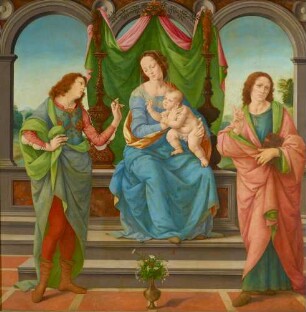 Maria mit Kind, dem heiligen Sebastian und Johannes dem Evangelisten