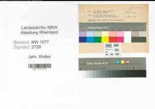 Entnazifizierung Walter Jahr , geb. 25.11.1904 (Polizist)