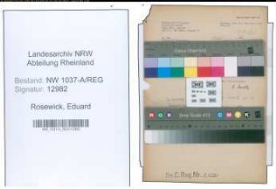 Entnazifizierung Eduard Rosewick , geb. 21.08.1894 ()