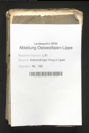 Fuhren und Fouragelieferungen im Jahre 1761 für die all. Armee