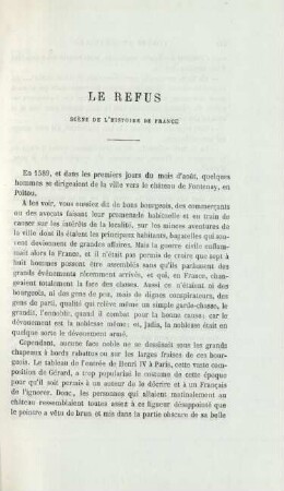 Le refus. Scène de l'histoire de France