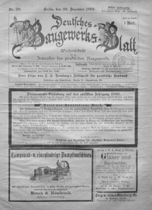 52. Jahrgang. Heft Nr. 36.