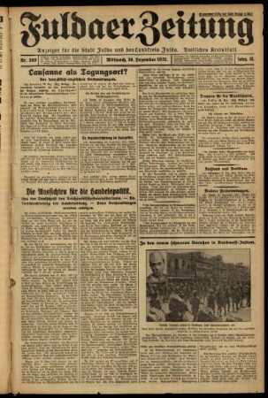 Erste Ausgabe vom Mittwoch, den 30. Dezember 1931.