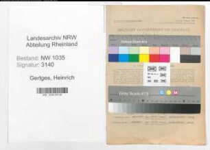 Entnazifizierung Heinrich Gertges , geb. 28.07.1884 (Ingenieur)