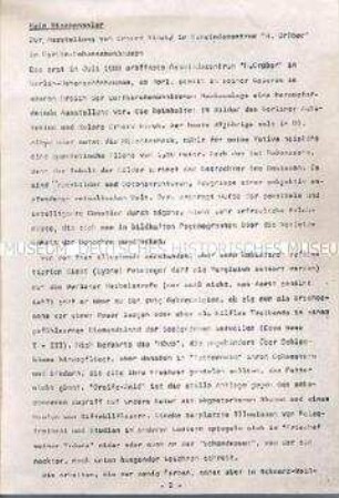 Redemanuskript zur Eröffnung einer Ausstellung mit Werken von Erhard Rimek - Sachkonvolut