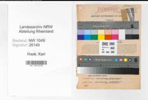 Entnazifizierung Karl Haak , geb. 27.05.1901 (Feuerwehrmann)
