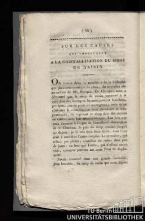 Sur les causes qui concourent a la cristallisation du sirop de raisin
