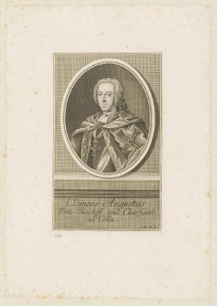 Bildnis des Clemens Augustus Ertz-Bischoff und Churfürst zu Cölln