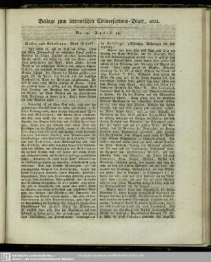 Beilage zum literarischen Conversations-Blatt, 1823. Nr. 4. April 14.