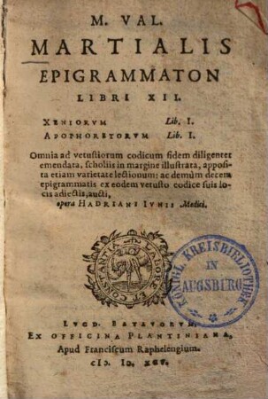 Epigrammaton libri XII.