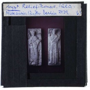 Byzantinische Reliefikone, Ikone der Maria als Betende,Byzantinische Reliefikone, Ikone des Erzengels Michael