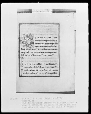 Epistolar aus Trier — Initialen E(XPURGATE) und I(N DIEBUS), Folio 18recto