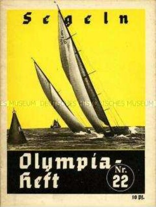 Begleitheft zu den Olympischen Spielen 1936 für die Sportart Segeln