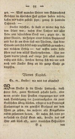 Viertes Kapitel. Ey, ey, Kneller! wie wird das ablaufen!