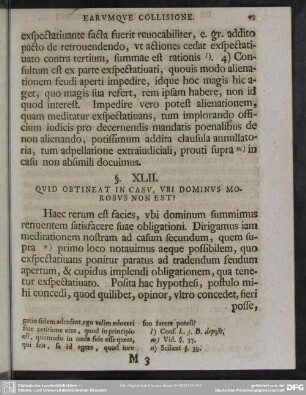 §. XLII. Quid Obtineat In Casu, Ubi Dominus Morosus Non Est?
