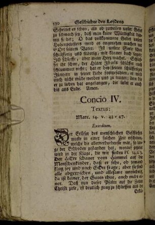 Concio IV. Textus: Marc 14. v. 43 - 47.