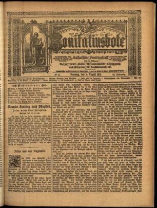 Erste Ausgabe vom Sonntag, den 06. August 1911.