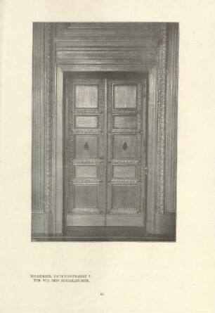 Wohnhaus Victoriastrasse 7. Tür aus dem Speisezimmer