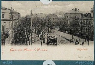 Die Ringstraße in Plauen bei Dresden