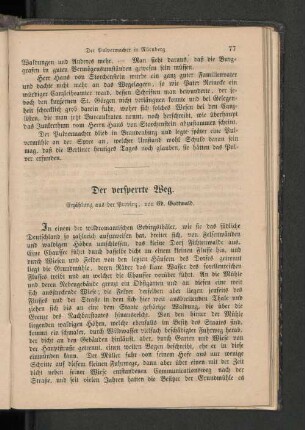 Der versperrte Weg.