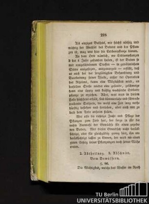 2. Abtheilung. 5. Abschnitt. Vom Bewässern.
