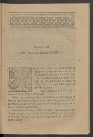 Capítulo VIII - Los caminos de la libertad